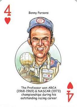 2009 Hero Decks American Racing Heroes Playing Cards #4♥ Benny Parsons Front
