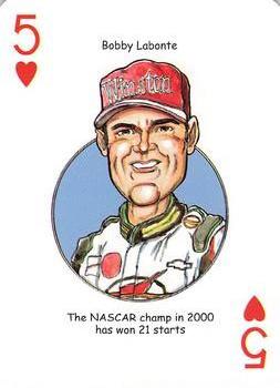 2009 Hero Decks American Racing Heroes Playing Cards #5♥ Bobby Labonte Front