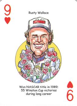 2009 Hero Decks American Racing Heroes Playing Cards #9♥ Rusty Wallace Front