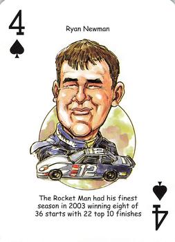 2009 Hero Decks American Racing Heroes Playing Cards #4♠ Ryan Newman Front