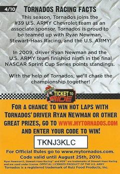 2010 Tornados Racing #4 Ryan Newman Back