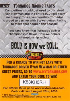 2010 Tornados Racing #5 Ryan Newman Back