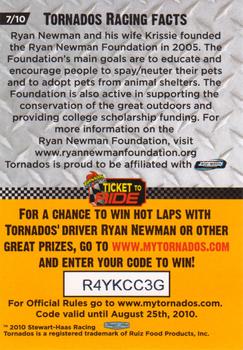 2010 Tornados Racing #7 Ryan Newman Back
