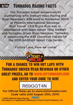 2010 Tornados Racing #8 Ryan Newman Back