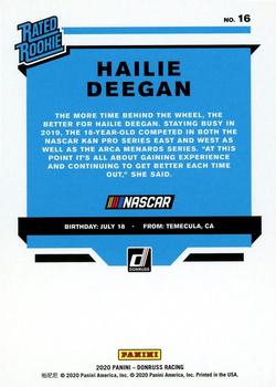 2020 Donruss #16 Hailie Deegan Back