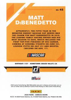 2020 Donruss #45 Matt DiBenedetto Back
