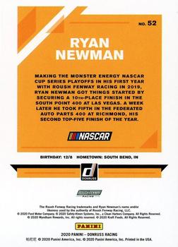 2020 Donruss #52 Ryan Newman Back