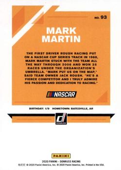 2020 Donruss #93 Mark Martin Back