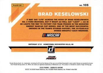 2020 Donruss #105 Brad Keselowski Back