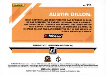 2020 Donruss #111 Austin Dillon Back