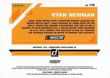 2020 Donruss #115 Ryan Newman Back
