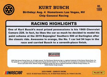 2020 Donruss #189 Kurt Busch Back