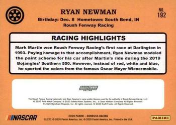 2020 Donruss #192 Ryan Newman Back