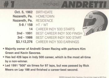 2006 Indianapolis 500 #NNO Michael Andretti Back