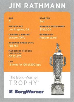 2019 BorgWarner Trophy Cards #NNO Jim Rathmann Back