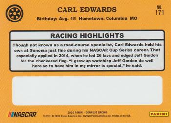 2020 Donruss - Black Numbers #171 Carl Edwards Back