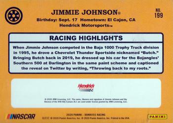 2020 Donruss - Black Numbers #199 Jimmie Johnson Back
