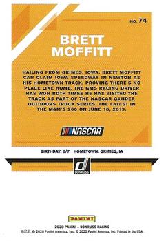 2020 Donruss - Black Trophy Club #74 Brett Moffitt Back