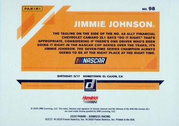 2020 Donruss - Blue #98 Jimmie Johnson Back