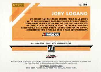2020 Donruss - Green #106 Joey Logano Back