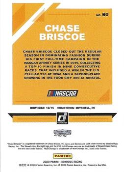 2020 Donruss - Orange #60 Chase Briscoe Back