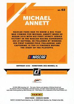 2020 Donruss - Orange #62 Michael Annett Back