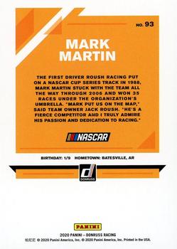 2020 Donruss - Orange #93 Mark Martin Back
