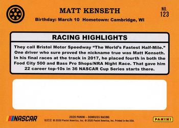 2020 Donruss - Orange #123 Matt Kenseth Back