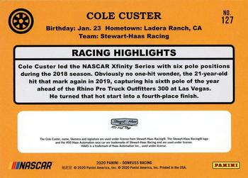 2020 Donruss - Orange #127 Cole Custer Back