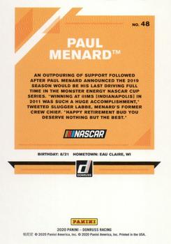 2020 Donruss - Pink #48 Paul Menard Back