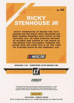 2020 Donruss - Silver #50 Ricky Stenhouse Jr. Back
