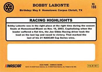 2020 Donruss - Silver #166 Bobby Labonte Back