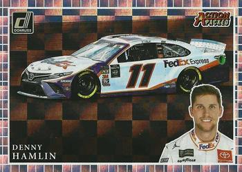 2020 Donruss - Action Packed Checkers #AP8 Denny Hamlin Front