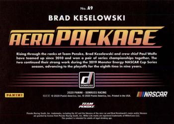 2020 Donruss - Aero Package #A9 Brad Keselowski Back