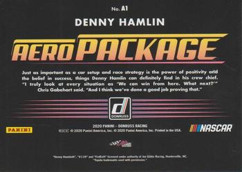 2020 Donruss - Aero Package Checkers #A1 Denny Hamlin Back