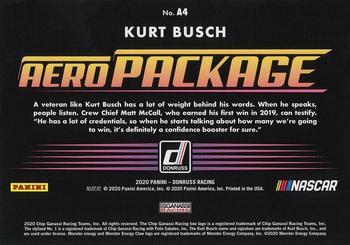 2020 Donruss - Aero Package Checkers #A4 Kurt Busch Back