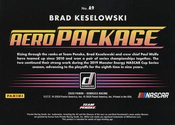 2020 Donruss - Aero Package Checkers #A9 Brad Keselowski Back