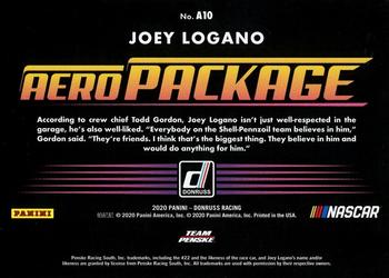 2020 Donruss - Aero Package Checkers #A10 Joey Logano Back