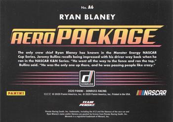 2020 Donruss - Aero Package Holographic #A6 Ryan Blaney Back