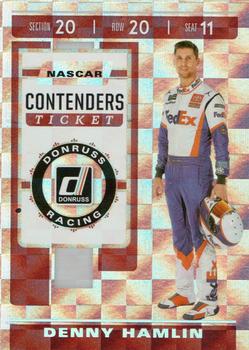 2020 Donruss - Contenders Ticket Checkers #C7 Denny Hamlin Front