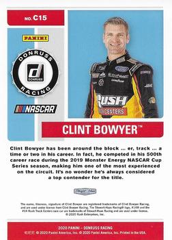 2020 Donruss - Contenders Ticket Checkers #C15 Clint Bowyer Back
