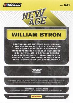 2020 Donruss - New Age Holographic #NA1 William Byron Back