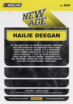 2020 Donruss - New Age Xplosion #NA9 Hailie Deegan Back