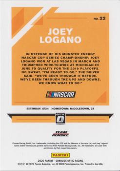 2020 Donruss - Optic #22 Joey Logano Back
