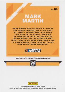 2020 Donruss - Optic #58 Mark Martin Back