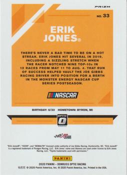 2020 Donruss - Optic Orange Pulsar #33 Erik Jones Back