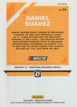 2020 Donruss - Optic Orange Pulsar #34 Daniel Suarez Back