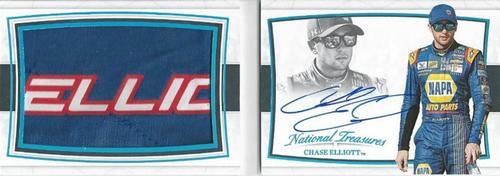 2017 Panini National Treasures - Booklet - Nameplate Patch Signature #BP-CE Chase Elliott Front