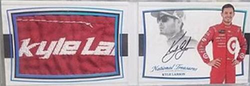 2017 Panini National Treasures - Booklet - Nameplate Patch Signature #BP-KL Kyle Larson Front