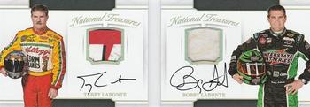 2017 Panini National Treasures - Booklet - Dual Signature Materials Holo Gold #BDS-LL Terry Labonte / Bobby Labonte Front